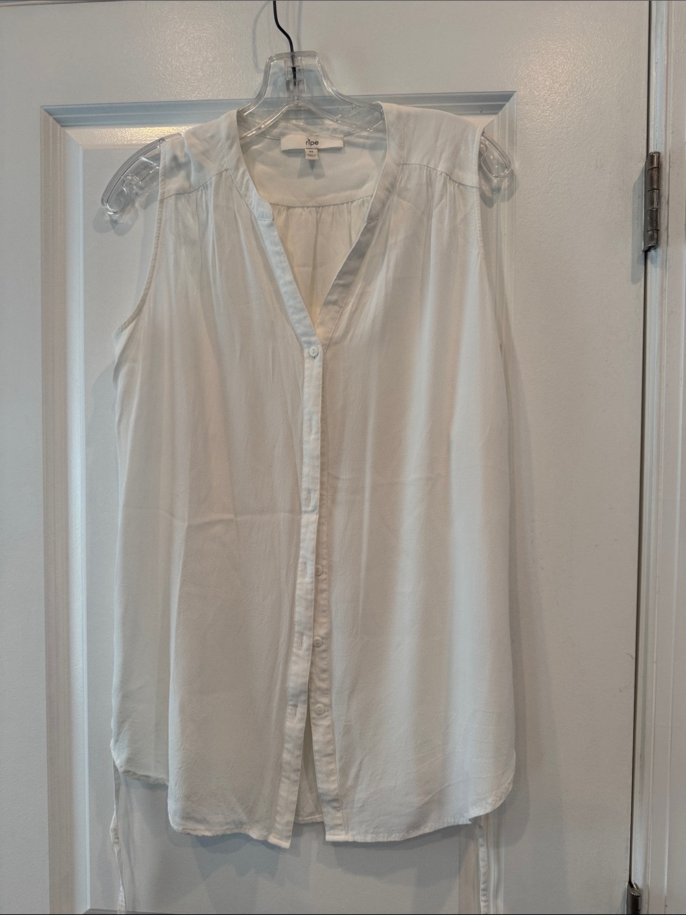 Ripe Maternity Sleeveless Ivory Button-Front Tunic